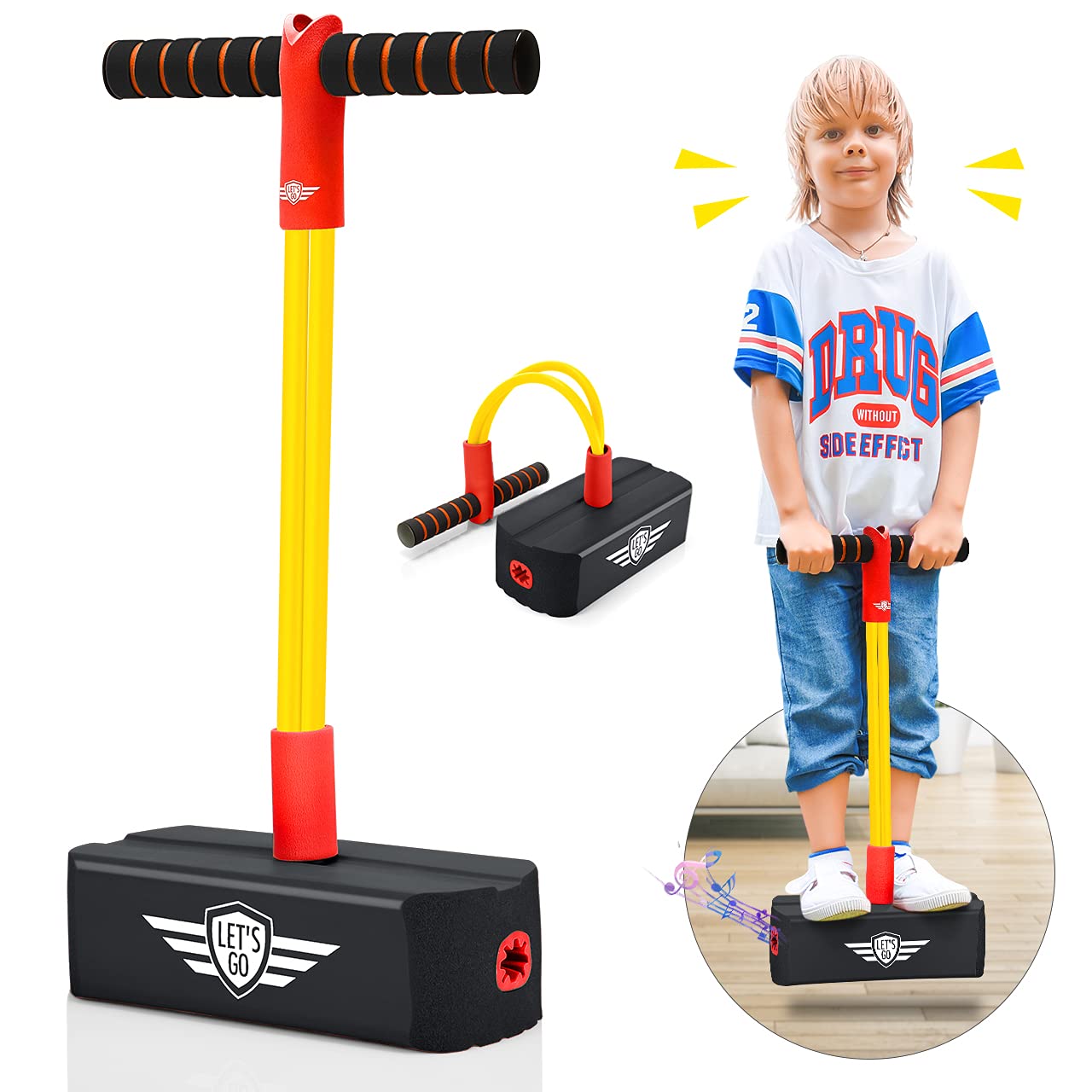 Toyzey Pogo Stick for Kids Garden Toys —— Gifts for Kids (Black)