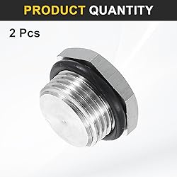 HARFINGTON 2pcs 304 Stainless Steel Pipe Plug