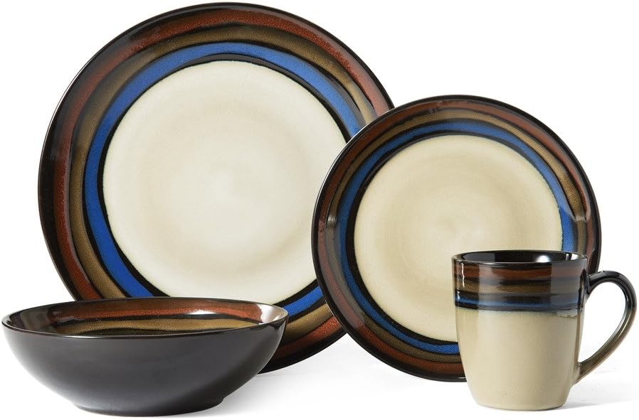 Pfaltzgraff 5136399 Galaxy dinnerware Set, Stoneware, Assorted