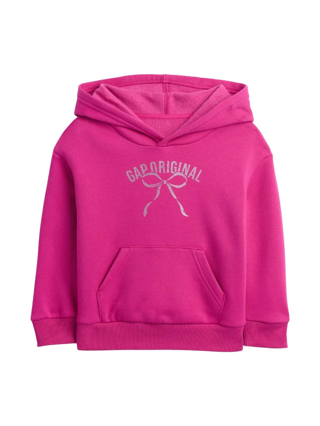 GAP Baby Girl Playtime Favorites Logo Pullover Hoodie Hooded Sweatshirt Bright Fuchsia 18-24M Image