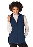 Woman Within Plus Size Zip-Front Microfleece Vest