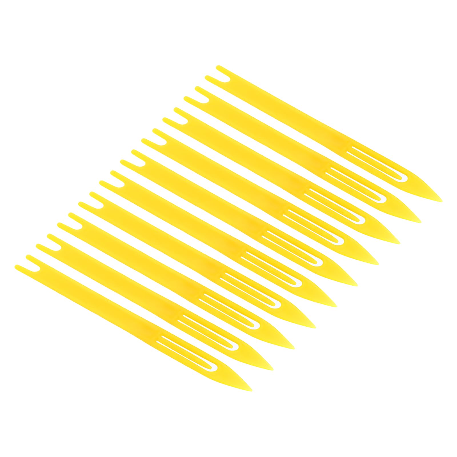 PATIKIL Fishing Net Repair Kit, 12 Pcs Plastic Fishing Net Sewing Needles 7# Fishing Netting Needle Shuttles, Yellow
