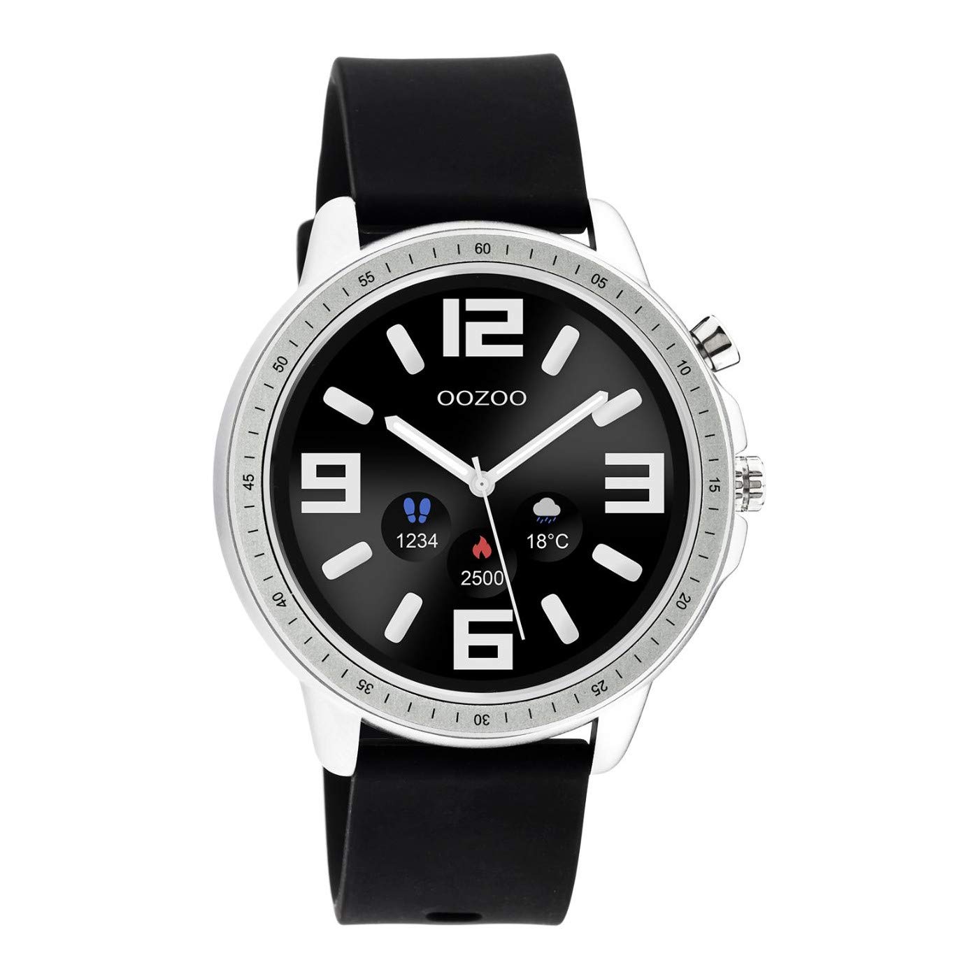 Oozoo Unisex smartwatch with Silicone Strap 45 MM Q00300