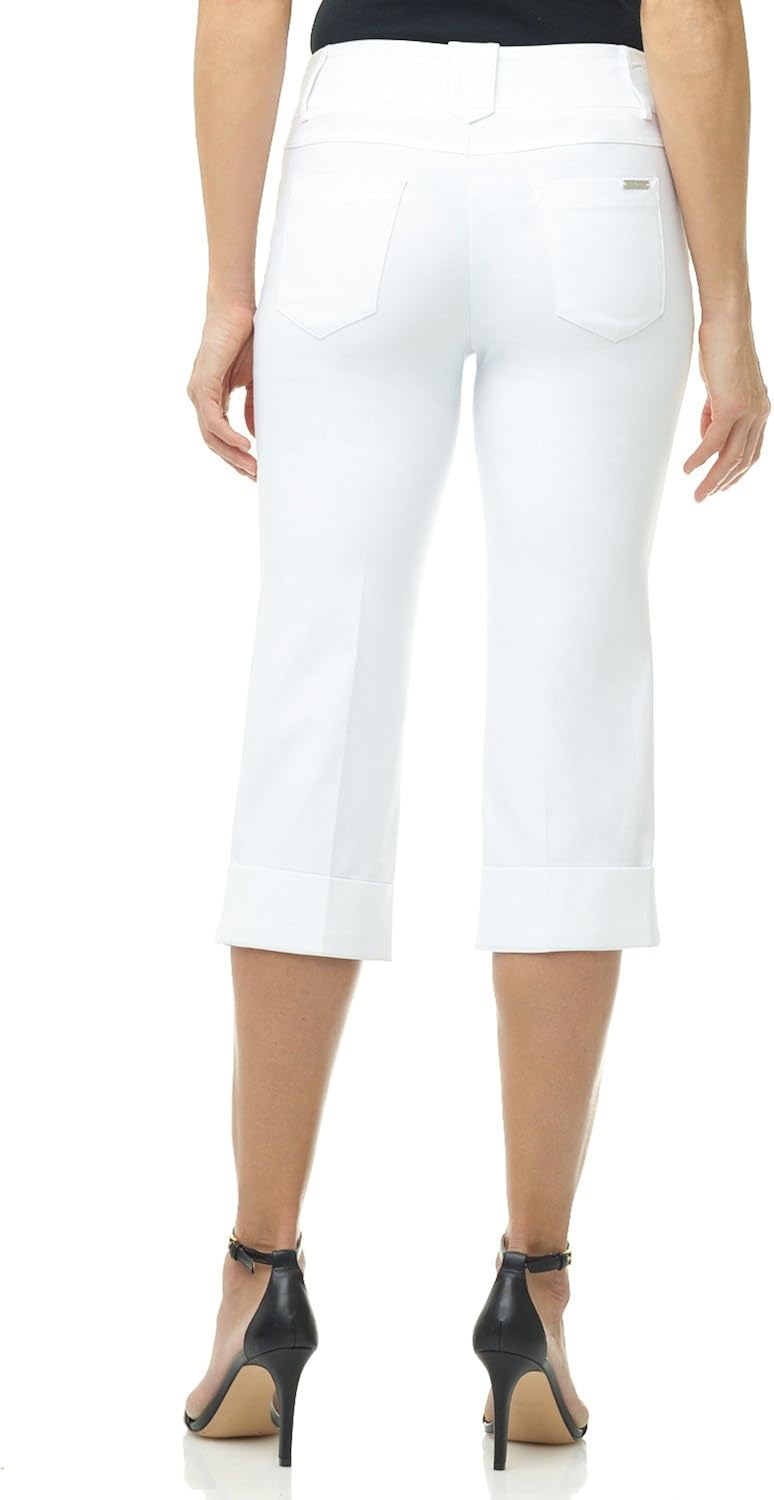 Rekucci Women's Ease into Comfort Modern Classic Cuffed Capri at  Women’s Clothing store