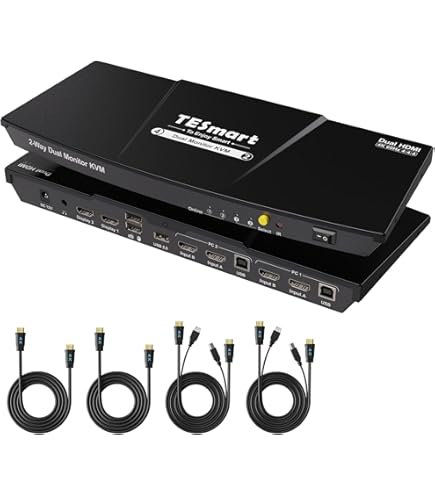 Amazon.com: ATEN 2 Port 4K DisplayPort KVM Switch 2 Monitors