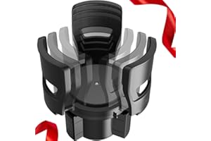GORILLA GRIP Car Cup Holder Expander, Keeps Large Drink Cups Secure, Expander Fits Yeti, HydroFlask, Stanley 18 to 48oz, Stocking Stuffer, Gifts for Men, Women, Adjustable Arms and Base, Black