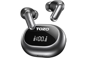TOZO NC20 Active Noise Cancelling Wireless Earbuds, LDAC Hi-Res Sound Bluetooth Headphones, 6 Mics AI Call Ear Buds 80H Playt