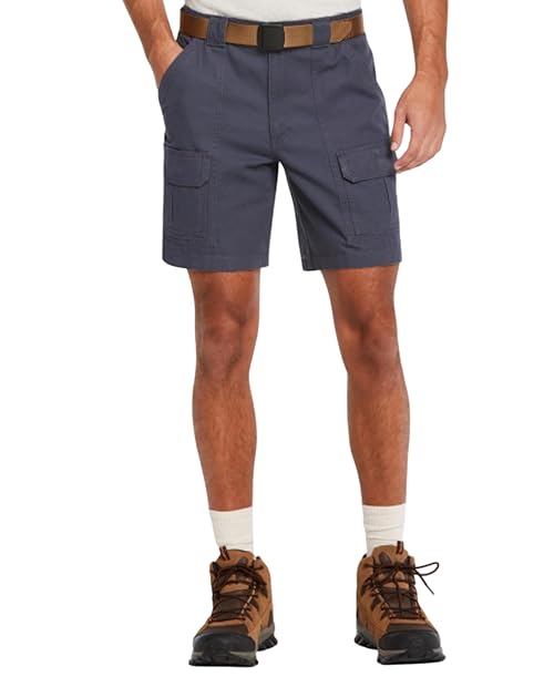 Savane Men's Regular 8” Hiking Cotton Cargo Shorts with Tech Pocket (Available in Big and Tall), Blue Nights, 44