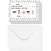 60 Pieces Kids Thank You Cards Fill in the Blank Thank You Notes with Envelopes Colorful Thanks Cards for Birthday Party