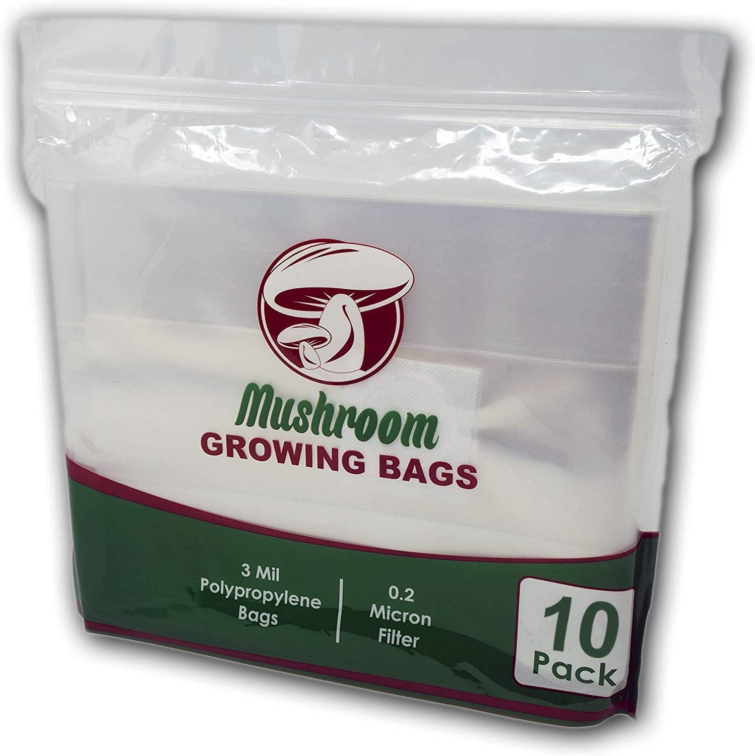 The Magnificent Bee Reinforced Mushroom Growing Bags/Mushroom Spawn Bags (10 Pack)