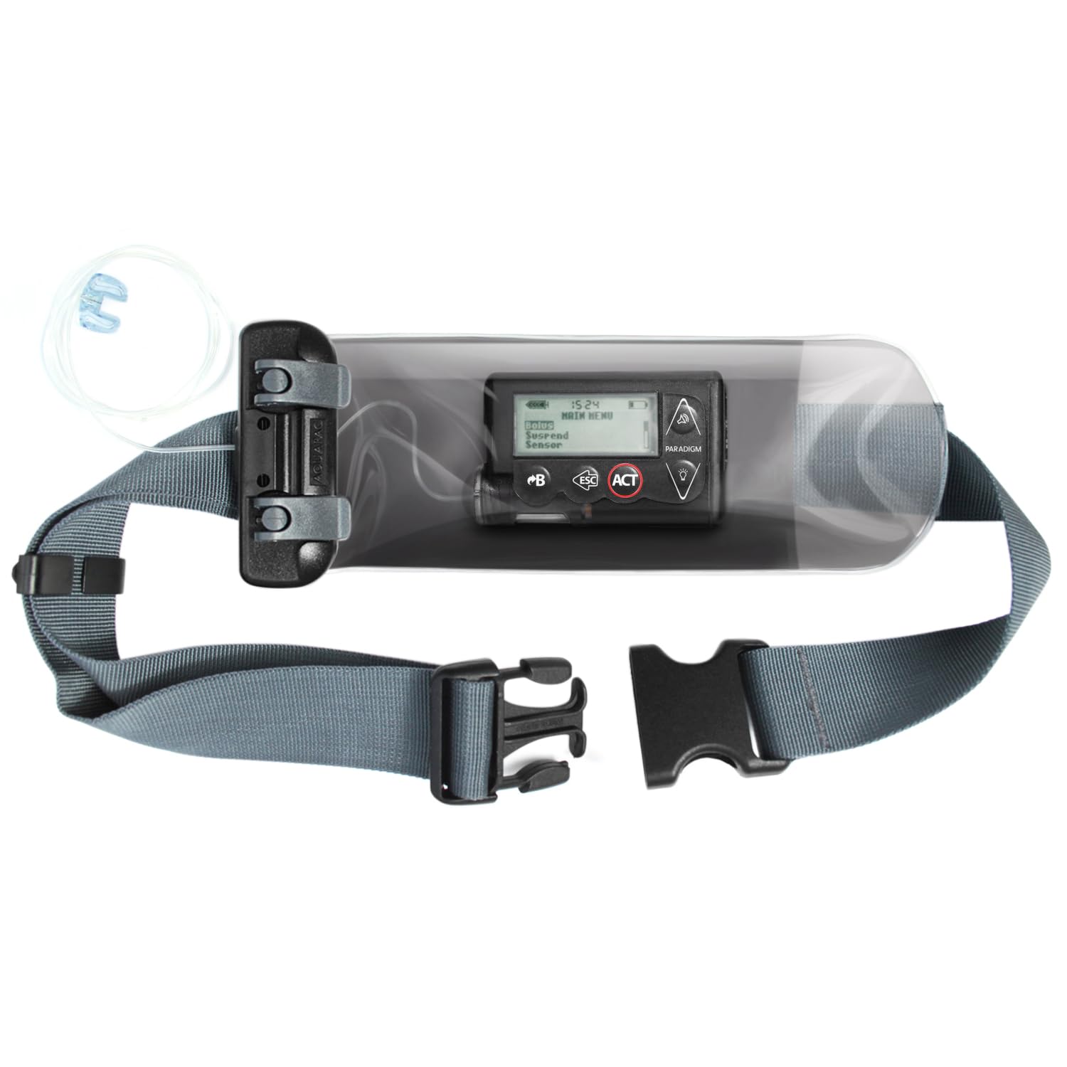 Aquapac Waterproof Insulin Pump Case, Made in the UK, 3 Sizes, Belt, Travel Essential, 5 Year Warranty, Eco Friendly, Diabetic, Watersports (Small) — image 1