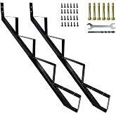 4 Step Metal Stair Step Steel Riser Stringers for 34.7" Height Deck, 2Packs