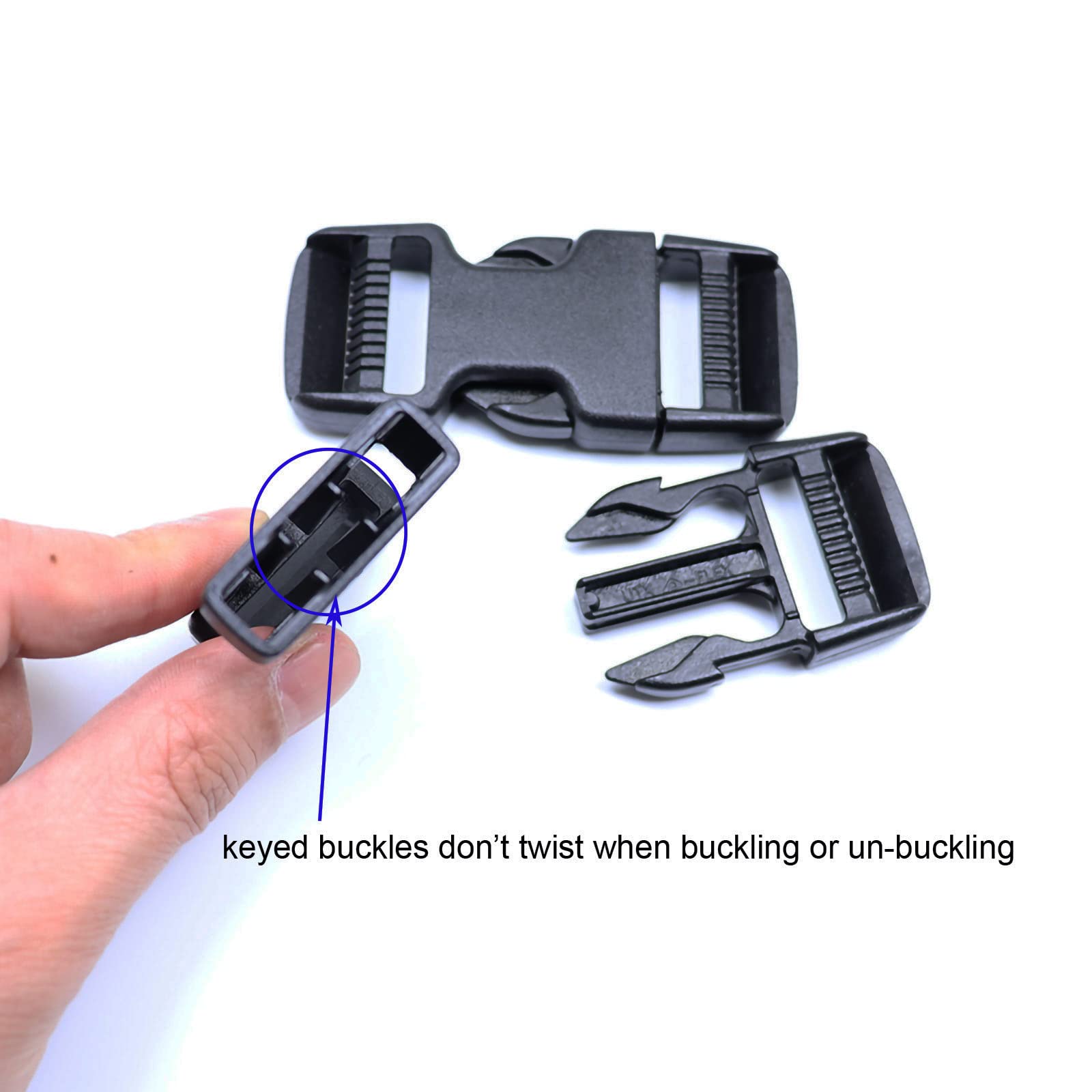Quick Side Release Buckles 1 Inch Super Heavy Duty Plastic Snap Clips Clasps 25mm Backpack Strap Replacement Buckle 2 Sets Dual Adjustable Duraflex Buckle