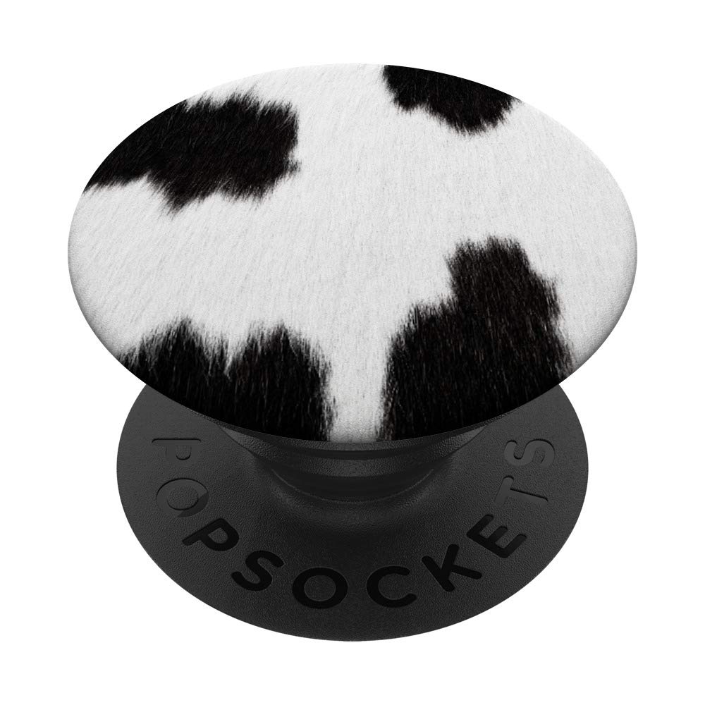 Cow Lookalike Print Cowhide Skin Milk Farm Animal PopSockets Swappable PopGrip