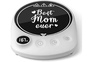 Bsigo Coffee Mug Warmer Best Mom Ever Coffee Warmer for Desk, 1-12h Timer Auto Shut Off Coffee Warmer for Home & Office, Portable Candle Beverage Cup Warmer Plate, Mom Mother Women