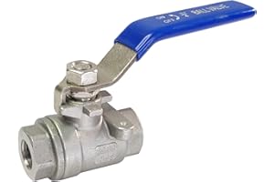 LOZOME 1/4" Female Ball Valve NPT Thread 316 Stainless Steel Full Port Ball Valve WOG1000