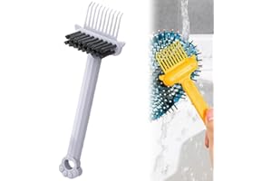 WUSAIRX 2-in-1 Hair Brush Cleaner Tool, Effortlessly Removes Hair & Dust from Combs, Mini Cleaning Rake with Pick & Bristles for Home and Salon Use (Gray)