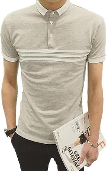 Amazon Wild Cats メンズ 半袖ポロシャツ 三本ライン 半袖 ポロシャツ 春 夏 ロングシーズン トップス カジュアル オシャレ カッコいい エコバッグ付き ポロシャツ 通販