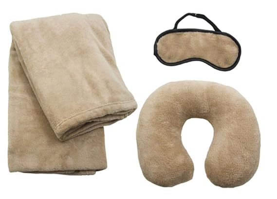 Comfort Set For Travelers Eye Mask Travel Pillow Blanket
