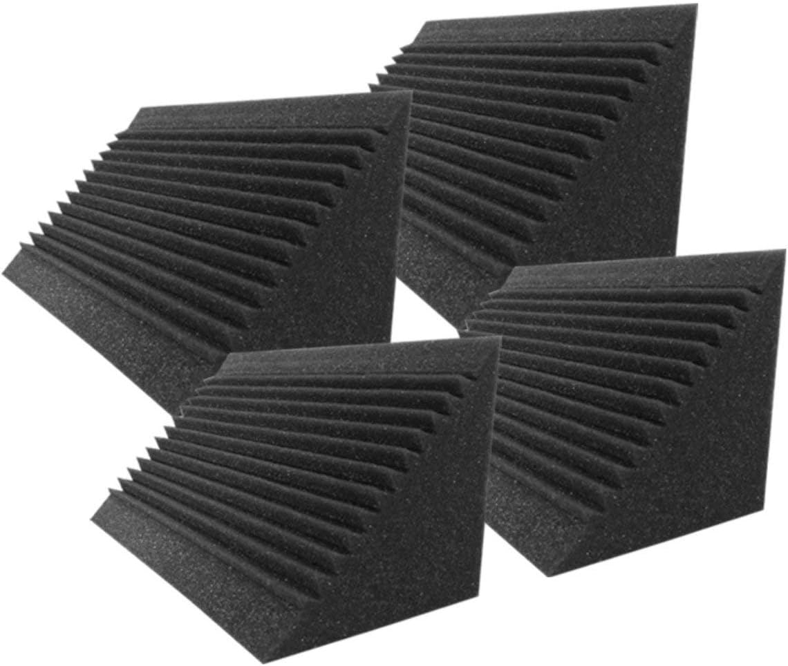 Arrowzoom Multi-Cut Acoustic Bass Trap Corner Cube 4 Pieces 12 x 12 x 24 cm BLACK Acoustic Treatment Kit Soundproof Wall Insulation Panels Sound Recording Acoustic Panels Studio 1169