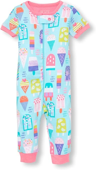 baby girl short sleeve pajamas