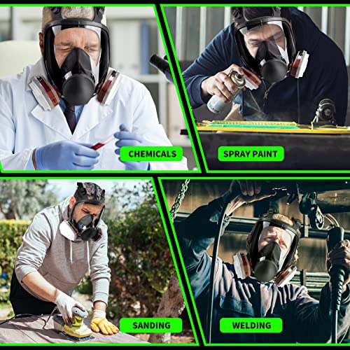 FFCAN Full Face Respirator Mask, Respirator Mask with Filters, Reusable