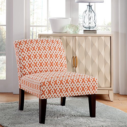 Carver 1006-01-F13 Avington Slipper Chair, One Size, Orange and Cream