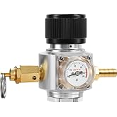 MRbrew Mini CO2 Regulator 0-90psi Portable CO2 Regulator Relief Valve | Compatible with CO2 Cylinder Home Brew Keg Charger for Beer, Soda Water, Wine