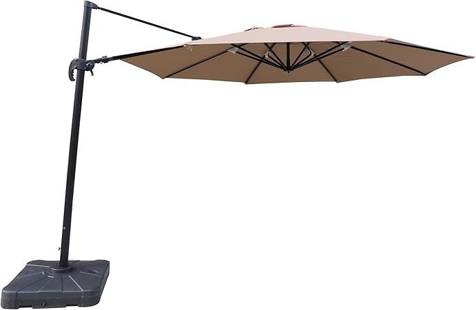 Amazon Com Island Umbrella Nu6755 Victoria 13 Ft Octagonal Cantilever Patio Umbrella 13 Stone Garden Outdoor