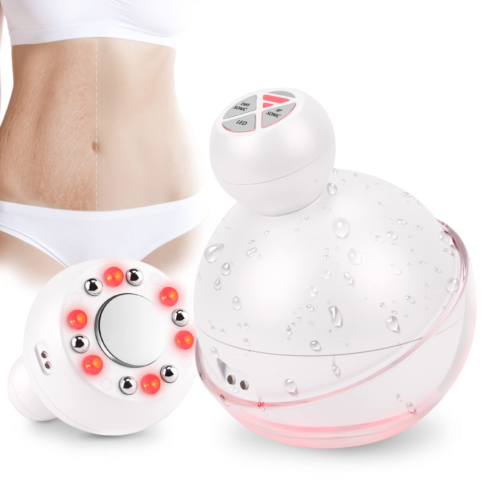 Ultrasonic Cavitation Machine, 5 in 1 Skin Tightening And Body Shaping Machine With RF EMS Red Light To Skin Care And Shape Body
