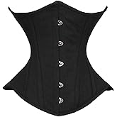 luvsecretlingerie Heavy Duty 26 Double Steel Boned Waist Training Satin Underbust Shaper Corset for Wider Hips #450