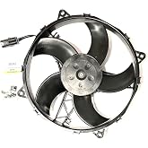 SPAL 30101550 M 11" Puller Radiator Condenser Fan 12 Volt High Performance Curved Blade 1233 cfm VA26-AP50/CWP-44A w Female Vehicle Side Connector Kit/Sealed Version of 30101512