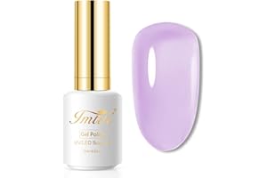 Imtiti Jelly Gel Nail Polish, 1 Pcs 0.5 Fl Oz Lavender Purple Jelly Gel Polish Soak Off LED U V Nail Gel Polish Sheer Translucent Gel Nail Polish DIY Nail Art Starter Manicure Salon Gel Nail Kit