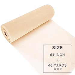 Beige Tulle Fabric Roll Spool Bolt