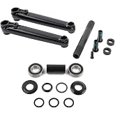 POLSO BMX Chrome 48 Spline Cranks Arms 170mm, 9/16"(14mm) Axle Diameter 19mm Mid BB/Euro BB/Spanish BB/American BB Black Chrome BMX Parts