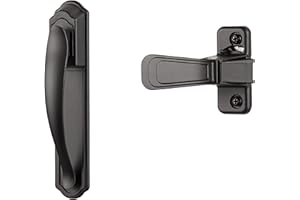Ideal Security DX Pull Handle Replacement Set for Storm Door and Screen Door, Matte Black
