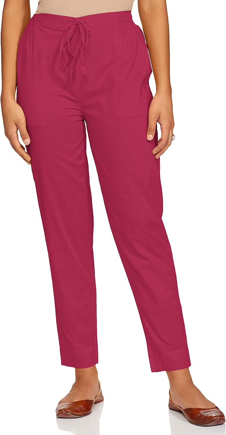 Buy GO COLORS Women's Fit Tapered Pants at Amazon.in