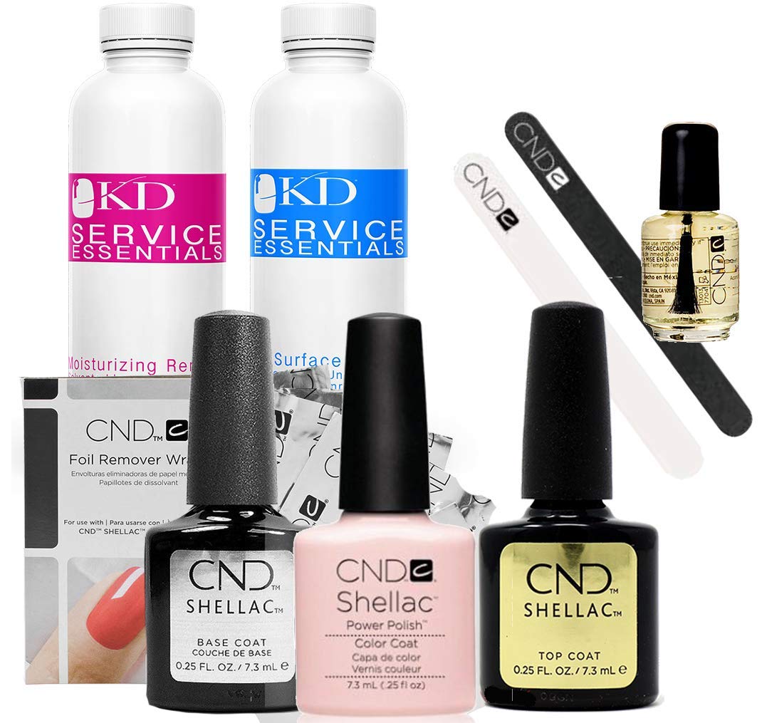 CND Shellac Starter Kit Manicure and Pedicure Set, Clearly Pink