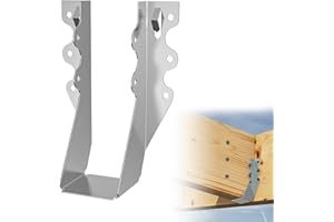 CHENTEEL 25 pcs 2x6 Joist Hanger,LU26 20 Gauge Double Shear Face Mount Joist Hanger,Hurricane Ties for Rafters Tie Brackets Great for Floor Deck and Ceiling Joists