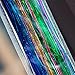 40'' Hair Tinsel 300 Strands 10 Color （Sparking Gold, Green, Hot Pink, Rainbow, Champagne Gold, Crimson, Sky Blue, Sapphire Blue, Silver, Violet)