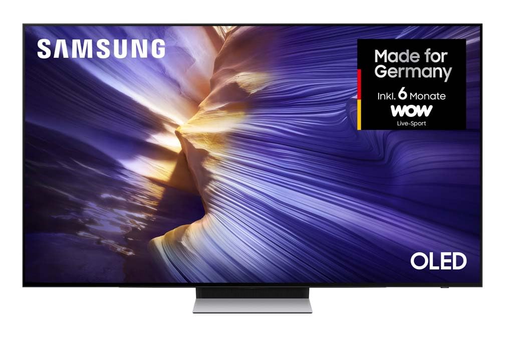 Samsung OLED 4K S90F 77 Zoll (195 cm), UHD Fernseher, NQ4 AI Gen3 Prozessor, OLED HDR+, 4K Upscaling Pro, Dolby Atmos, Gaming Hub, Motion Xcelerator 144Hz, Samsung Vision AI Smart TV