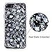 Coolden Case for iPhone 8 Plus Case iPhone 7 Plus Glitter Case with Shells Foil Cute Girly Durable Shockproof 2 Layers Solid PC TPU Cover Case for iPhone 6 Plus 6s Plus 7 Plus 8 Plus, Silver Shell