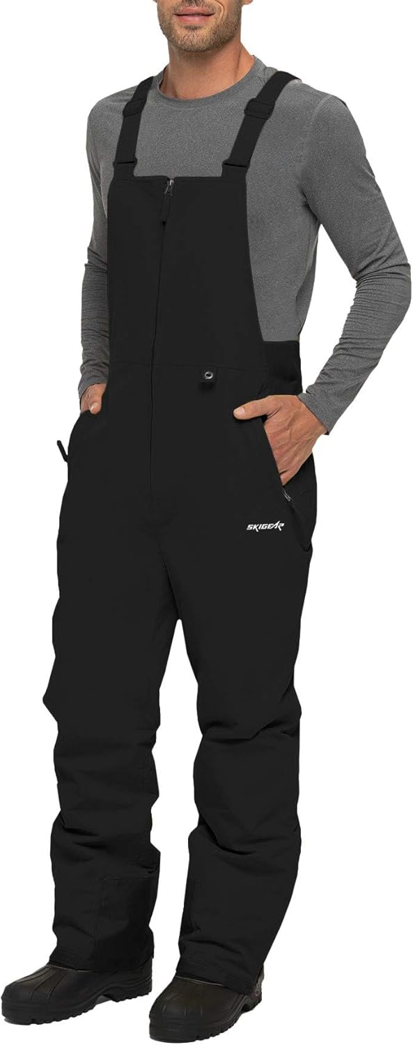 SkiGear Men's Essential Insulated Bib Overalls : Clothing