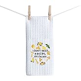 ZJXHPO Italian Food Kitchen Towel Italian Chef Dishes Towel I Don't Need A Recipe I'm Italian Cooking Tea Towel Kitchen Decor (Italian Towel), Small