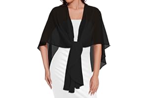Shawls and Wraps for Evening Dresses Womens Chiffon Scarf Wedding Sheer Cover Up 2026