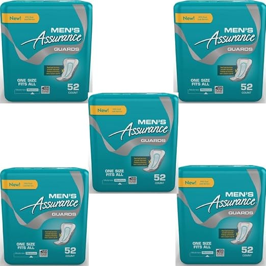 Mens Assurance Guards 52 Count New Improved With Dual
