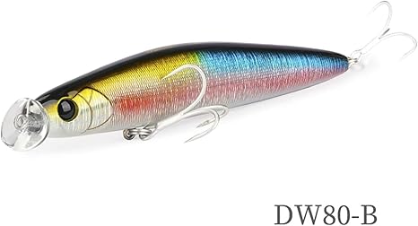 Amazon Co Jp 浮遊ミニョウ海釣りルアーdw80 85mm 10g塩水浅い範囲シーバスパイクハードベイトジャークベイト 色 B ホーム キッチン