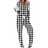 Aamikast Women's Pajama Sets Long Sleeve Button Down Sleepwear Nightwear Soft Pjs Lounge Sets
