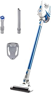 Vacmaster VSG2101 21.6V Cordless 2-in-1 Stick & Handheld Vacuum, White & Blue