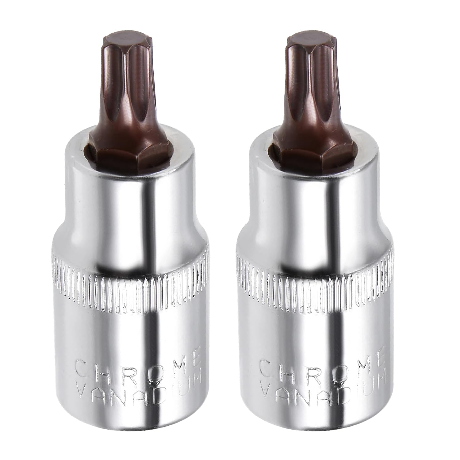 Juttzzei Torx Bit Socket, 1/2" Drive T45, Premium S2 Alloy Steel Allen Key Socket With 60mm Length for Ratchet Wrench, Slide Bar, Extension Rod (2PCS)